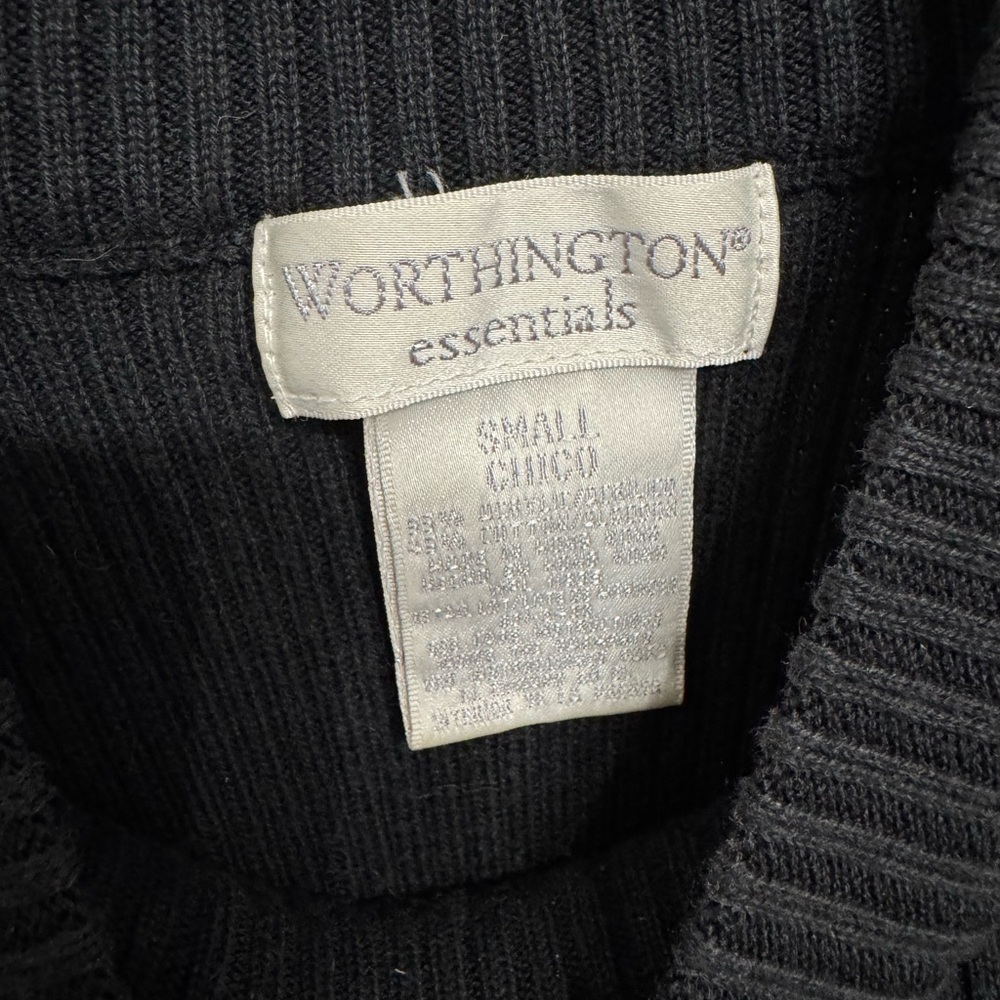 Essentials Black Ribbed Knit Top - Picture 2 of 3